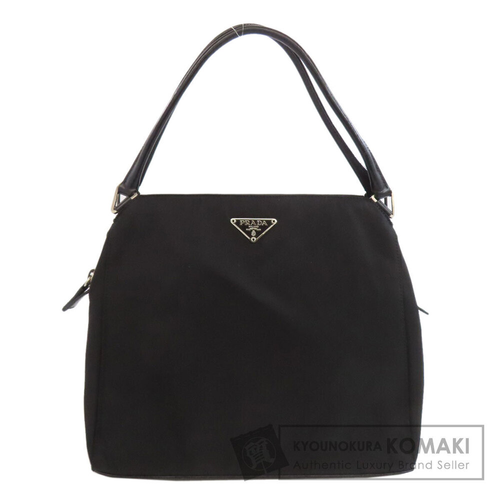 Prada Tessuto Leather tote Shoulder bag black